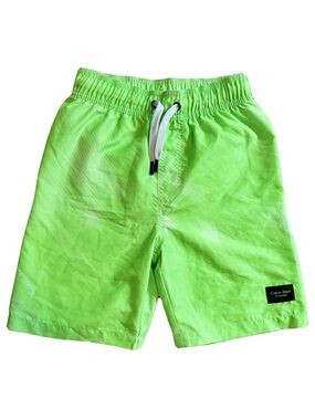 Calvin Klein Boys 10-12 Bright Neon Green  Swim Shorts Athletic Shorts